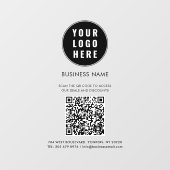 Zakelijk logo en QR-code op maat Raamsticker (Vel)