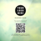 Zakelijk logo en QR-code op maat Raamsticker (Vel 3)