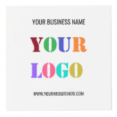 Zakelijk logo en QR-code promotionele kubus voorbe (Voorkant)