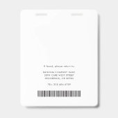 Zakelijk logo en QR-code verpleegster foto ID Badge (Achterkant)