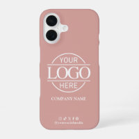 Zakelijk logo en roze promotie op sociale media