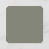 Zakelijk logo en scriptnaam Elegant Vierkante Visitekaartje (Achterkant)