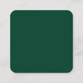Zakelijk logo en scriptnaam groen vierkante visitekaartje (Achterkant)