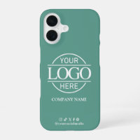 Zakelijk logo en teal promotionele social media