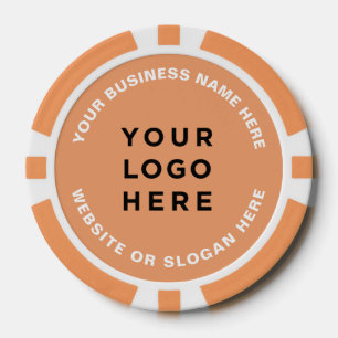 Zakelijk logo en tekst Eenvoudig Professioneel Poker Chips