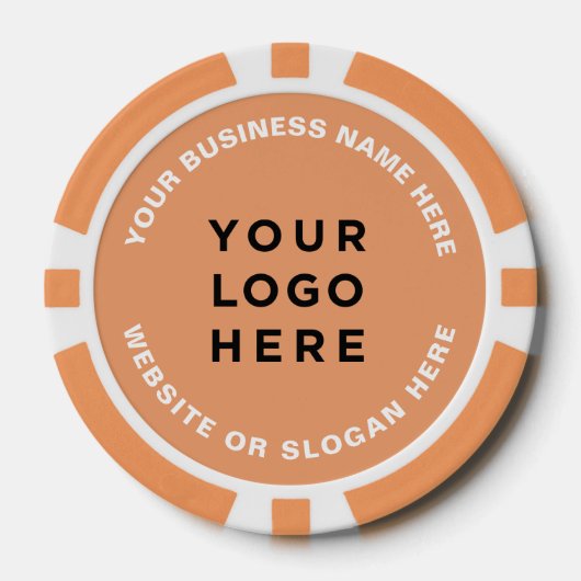 Zakelijk logo en tekst Eenvoudig Professioneel Poker Chips (Voorkant)