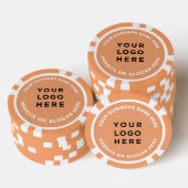 Zakelijk logo en tekst Eenvoudig Professioneel Poker Chips (Opstapeling)