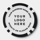 Zakelijk logo en tekst Eenvoudig Professioneel Poker Chips (Achterkant)