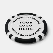 Zakelijk logo en tekst Eenvoudig Professioneel Poker Chips (Enkel)