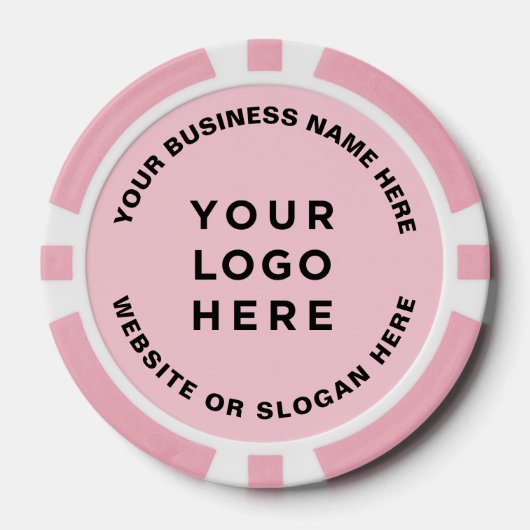 Zakelijk logo en tekst Eenvoudig Professioneel Poker Chips (Voorkant)