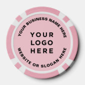 Zakelijk logo en tekst Eenvoudig Professioneel Poker Chips (Achterkant)