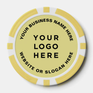 Zakelijk logo en tekst Eenvoudig Professioneel Poker Chips