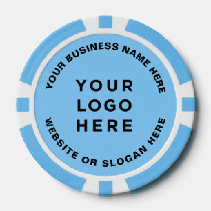Zakelijk logo en tekst Eenvoudig Professioneel Poker Chips