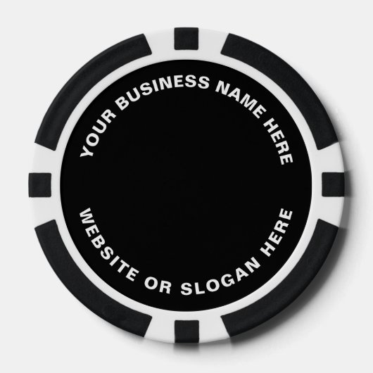 Zakelijk logo en tekst Eenvoudig Professioneel Poker Chips (Voorkant)