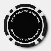 Zakelijk logo en tekst Eenvoudig Professioneel Poker Chips (Achterkant)