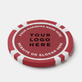 Zakelijk logo en tekst Eenvoudig Professioneel Poker Chips (Enkel)