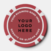 Zakelijk logo en tekst Eenvoudig Professioneel Poker Chips (Achterkant)