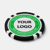 Zakelijk logo en tekst merk pokerchips voorbeeld (Enkel)