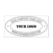 Zakelijk logo en tekstovaal rubberen stempel sjabl (Afrduk)