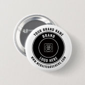 Zakelijk logo en website aangepaste merkbutton ronde button 5,7 cm (Voorkant /achterkant)