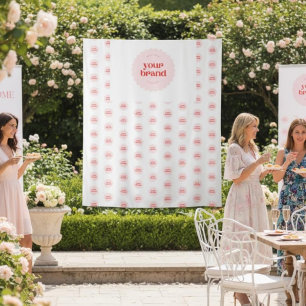 Zakelijk logo evenement stap en herhaal achtergron wandkleed