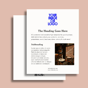 Zakelijk logo foto elegante QR-code wit Flyer