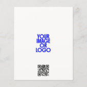 Zakelijk logo foto elegante QR-code wit Flyer (Achterkant)
