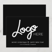 Zakelijk logo/foto Moderne kerstkaart (Voorkant / Achterkant)