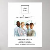 Zakelijk logo foto openingsuren poster (Voorkant)