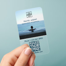 Zakelijk Logo Foto QR Code Modern Blauw