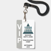 Zakelijk Logo Foto Teambuilding Cadeaus VIP Badge (Voorzijde met lanyard)
