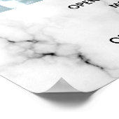 Zakelijk logo foto welkom marmer wit poster (Hoek)