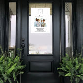 Zakelijk logo foto welkom openingsuren poster