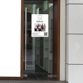 Zakelijk logo foto welkom openingsuren QR-code Poster