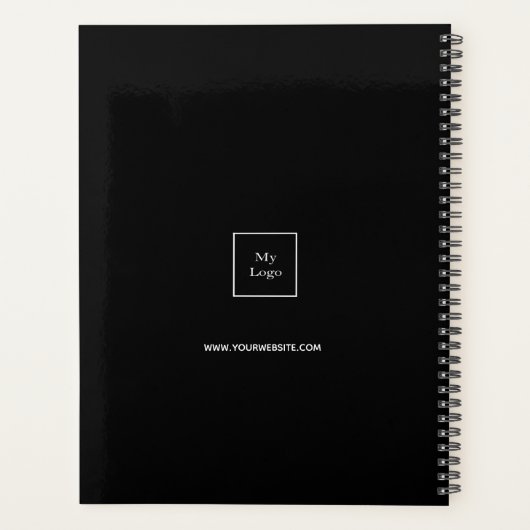 Zakelijk logo fototeam zwart wit planner (Achterkant)