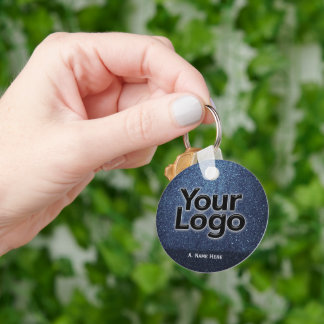 Zakelijk Logo Glitter Sleutelhanger Vloot Kantoor 