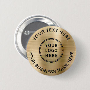 Zakelijk Logo - Gold Ronde Button 5,7 Cm