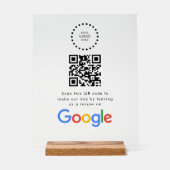 Zakelijk logo Google Reviews website scan Acryl Bord (Voorkant)