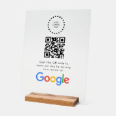 Zakelijk logo Google Reviews website scan Acryl Bord (Hoek)