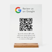 Zakelijk logo Google Reviews website scan Acryl Bord (Voorkant)