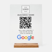 Zakelijk logo Google Reviews website scan Acryl Bord (Voorkant)