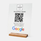 Zakelijk logo Google Reviews website scan Acryl Bord (Hoek)