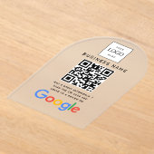 Zakelijk logo Google Reviews website scan Acryl Uitnodigingen (Laagn)