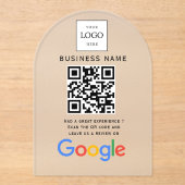 Zakelijk logo Google Reviews website scan Acryl Uitnodigingen (Voorkant)