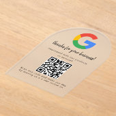 Zakelijk logo Google Reviews website scan Acryl Uitnodigingen (Laagn)