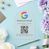 Zakelijk logo Google Reviews website scan Acryl Uitnodigingen (Insitu (Huwelijk))