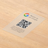 Zakelijk logo Google Reviews website scan Acryl Uitnodigingen (Laagn)