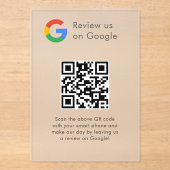 Zakelijk logo Google Reviews website scan Acryl Uitnodigingen (Voorkant)
