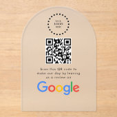 Zakelijk logo Google Reviews website scan Acryl Uitnodigingen (Voorkant)