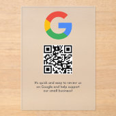 Zakelijk logo Google Reviews website scan Acryl Uitnodigingen (Voorkant)